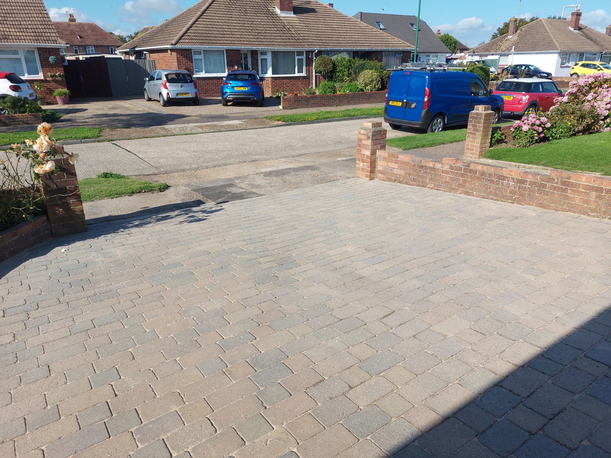  Pressure washing large drive 